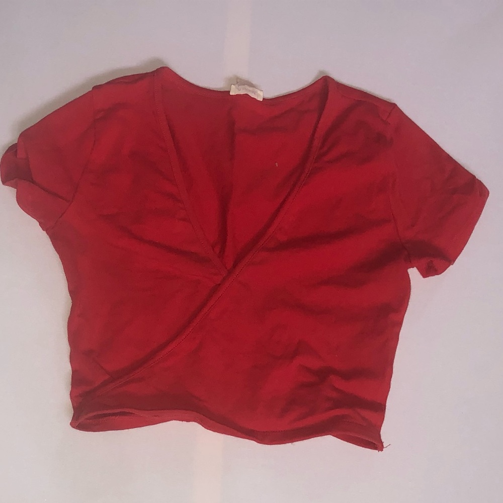 Red Garage “Wrap” Crop Top